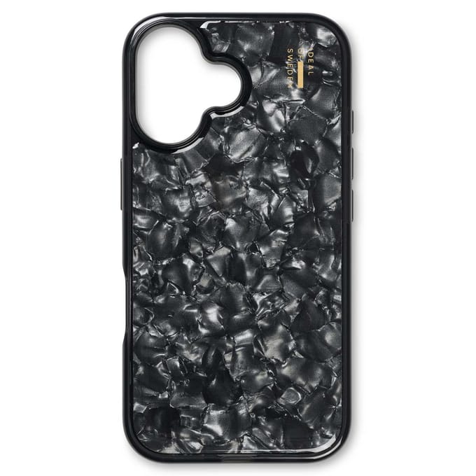 iDeal of Sweden Pearlized Case geschikt voor Apple iPhone 16 - Zwart