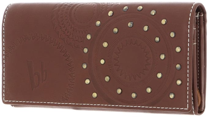 bruno banani Leren Portemonnee Saragossa Wallet Cognac Lichtbruin