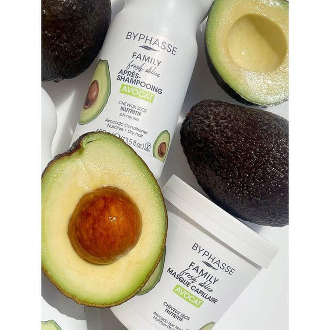 Byphasse, Avocado Haarmasker, Haarbehandeling Crème Masker, Hydraterend, 250 ml