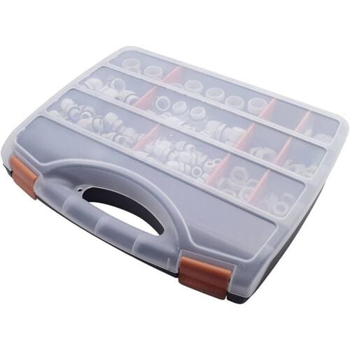 Quadrios 2102CA111 Wartel assortiment Waterdicht PA66 Grijs-wit (RAL 7035) 1 set(s)