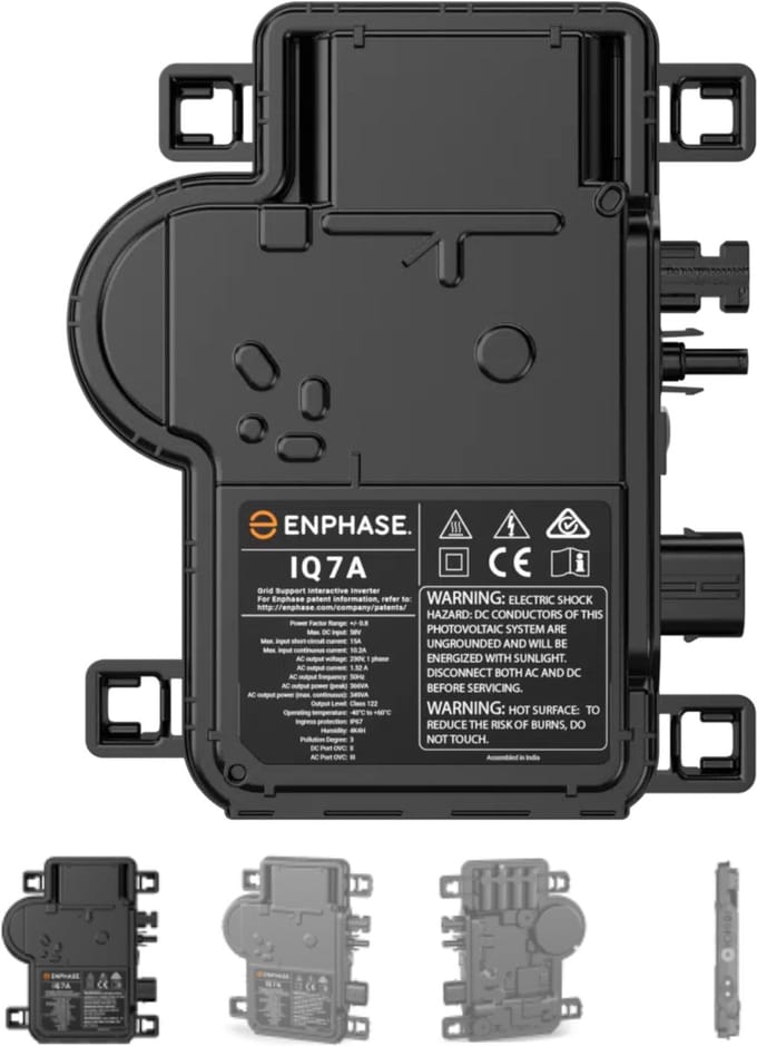 Enphase IQ7A micro omvormer - 60/72-cell modules - 366VA - 96.5% efficiëntie
