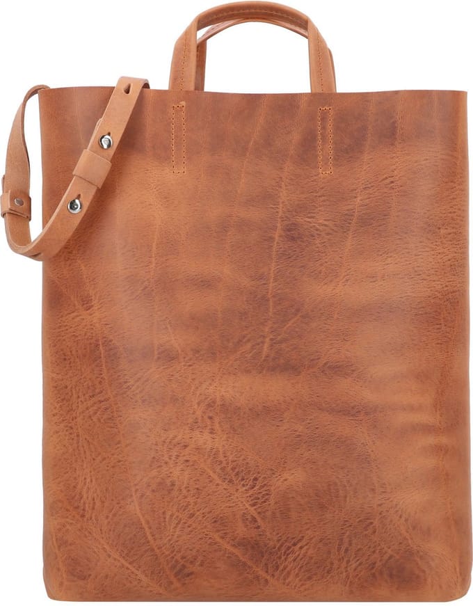 Harold's Paperbag Shopper Tas Leer 33 cm - 13 L - cognac