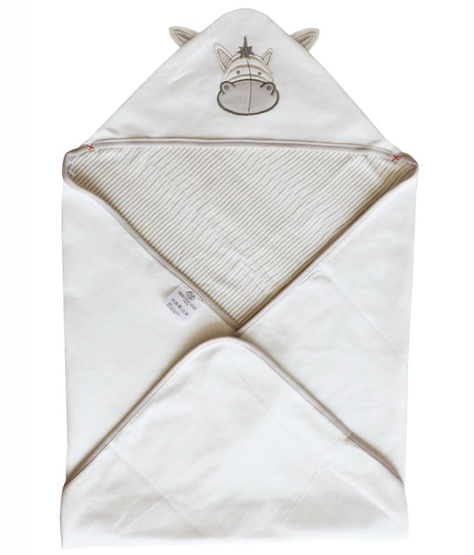 Bianco Blu Baby - Omslagdoek - Katoen - Beige