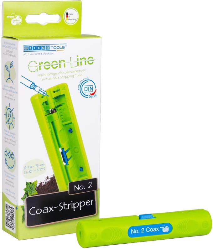 WEICON Coax-Stripper No. 2 Green Line – groen – 4,8-7,5 mm