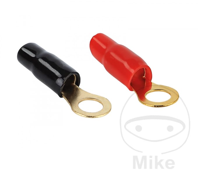 Ring kabelschoen 20 mm² - 6,4 mm 1 x rood 1 x zwart