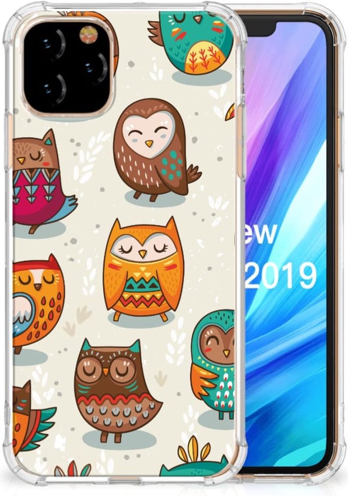 Apple iPhone 11 Pro Case Anti-shock Vrolijke Uilen