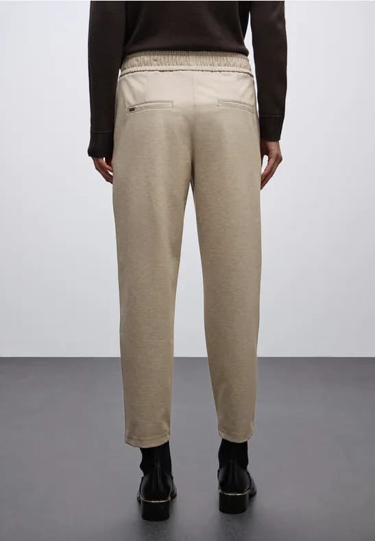 Gemêleerde broek met detail