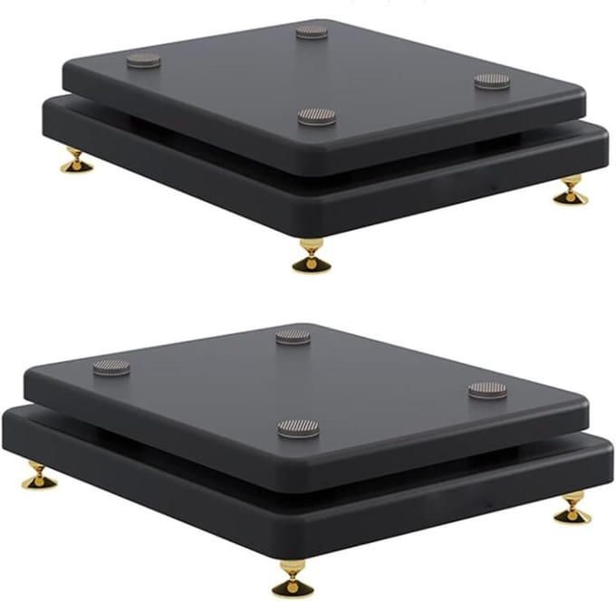 Subwoofer Isolatiestandaard - Luidspreker Basis - Optimale Audio - Dubbele Laag - 35x40 cm - Matzwart