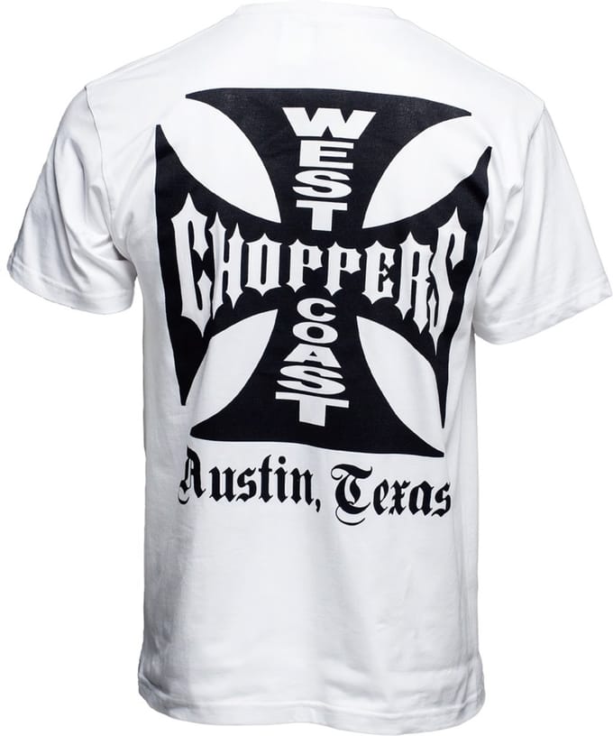 WCC West Coast Choppers Heren-T-shirt Og Classic Atx Tee WCCTS0005WT