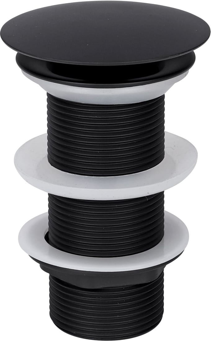 Differnz Afvoerplug Mat Zwart - Always Open Mix & Match - Maat: L - Ã˜ 72 mm