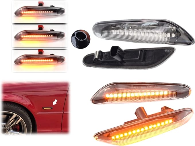 Knipperlicht Dynamisch Chrystal Geschikt voor BMW E81 E82 E88 E90 E92 E93 E46 E60 E61 E84 E83