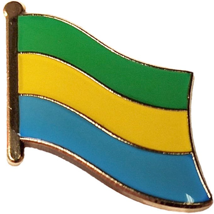 CombiCraft vlag pin Gabon 18 x 14 mm - per 5 stuks