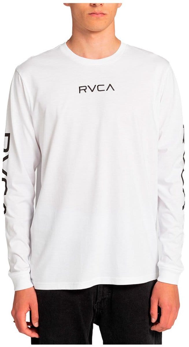 Rvca Big Sleeve Tee T-shirt Met Lange Mouwen Wit M Man