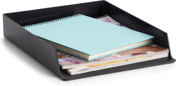 Zeller bureau organizer brievenbak - Zwart - Sorteervakken | Stapelbaar