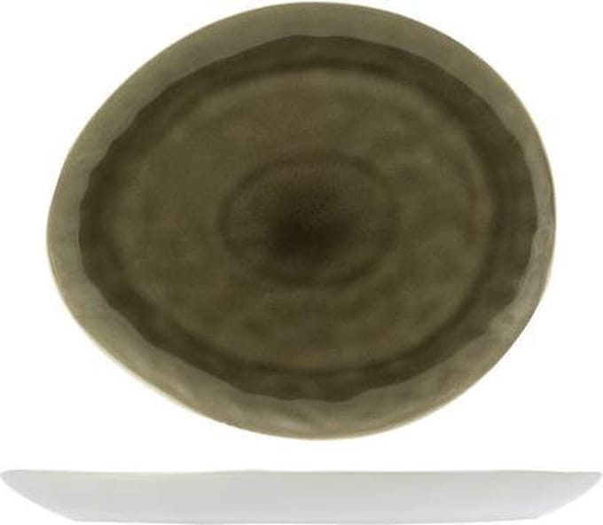 Cosy & Trendy Gebaksbordje Spirit Olive 15 x 11 cm