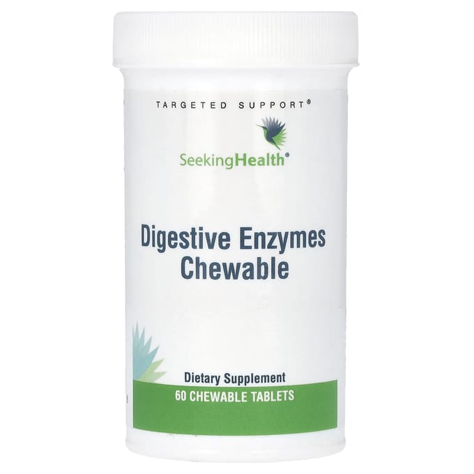Seeking Health, enzyme digestive à croquer, 60 comprimés à croquer