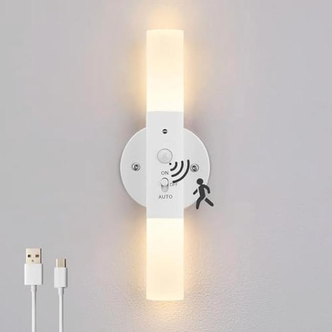 Draadloze Wandlamp met Bewegingssensor - Oplaadbare Nachtlamp voor Binnen
