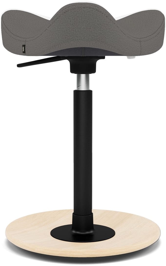 Varier Stokke Move Compact zadelkruk, Donkergrijs/Naturel Revive - ergonomisch