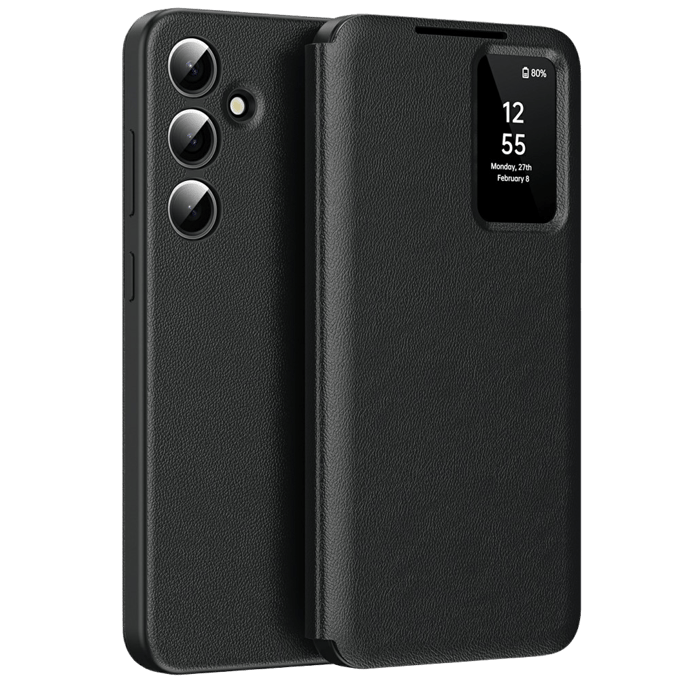 CaseBody Samsung Galaxy A56 Smart Cover Zwart