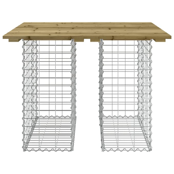 vidaXL - Tuintafel - schanskorfontwerp - 100x102x72 - cm - geïmpregneerd - hout