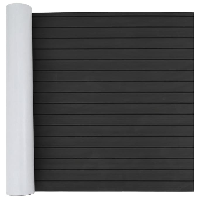 vidaXL - Bootmat - Gestreept - Donkergrijs - en - Zwart - 240 - x - 90 - cm - EVA