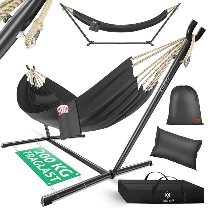 Hangmat met standaard - Hangstoel - Inklapbaar - Tuin