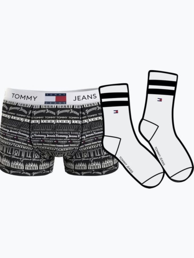 Tommy Hilfiger - Tommy Jeans - Cadeaubox Short & socks - print - Maat S