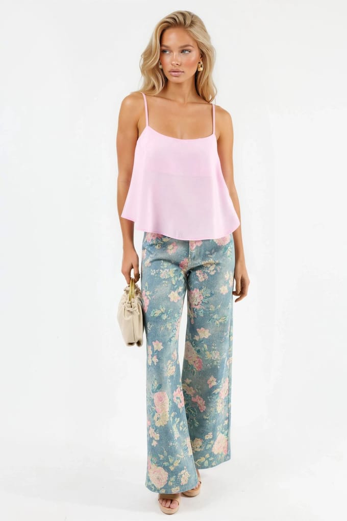 Vierkante Hals Crop Top