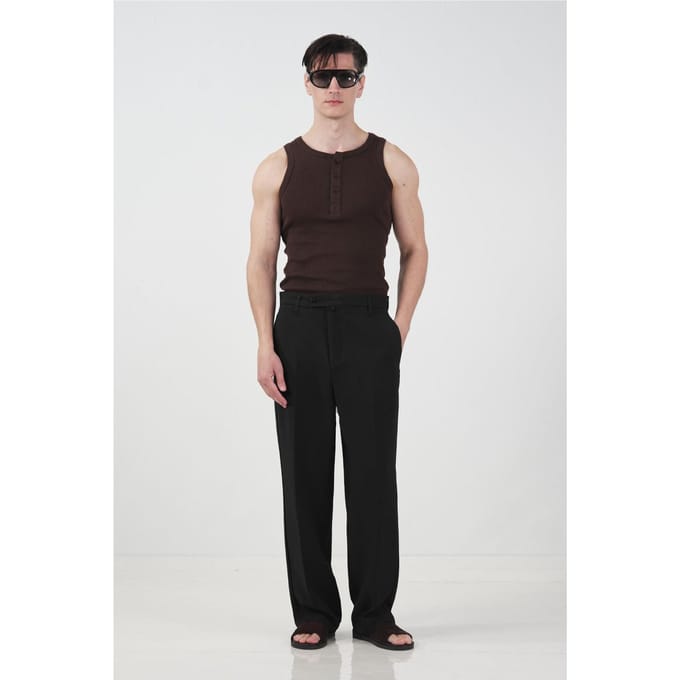 Midden taille Rechte Pijpen Tailored Broek