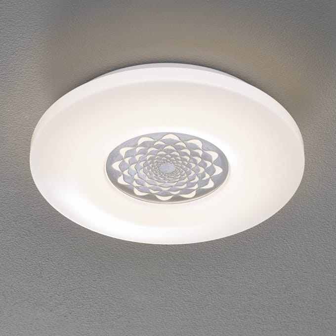 EGLO Connect Capasso-C - Wand/Plafondlamp - Wit en gekleurd licht - Ø340 - Wit/Chroom
