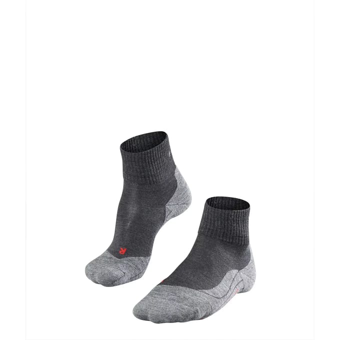 FALKE TK5 Short anti-blaar dun wol functioneel materiaal wandelsokken heren grijs - maat 44-45