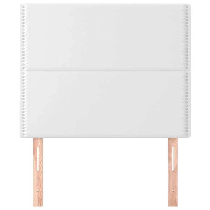 vidaXL - Hoofdbord - wit - 100x5x118/128 - cm - kunstleer