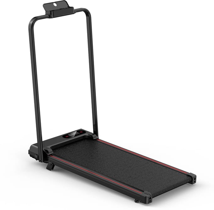 Opvouwbare loopband - 3-in-1 loopband met 7% helling - Walking Pad 1-8 km/u instelbaar - Oppervlak 38,5 x 90 cm - Zwart