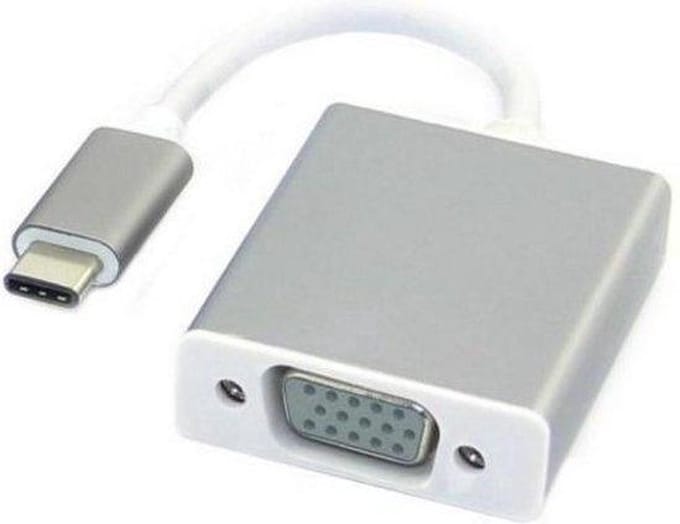 Scoby - USB-C adapter - Beeldconverter - Aansluitkabel - USB-C to VGA Adapter - Laptop compatibel - Grijs