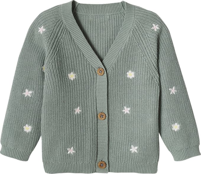 Vertbaudet Babyvestje met borduursel en V-hals van Engels ribbreisel
