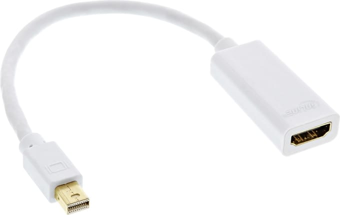 Premium Mini DisplayPort 1.2a naar HDMI 2.0 adapter (4K 60 Hz) / wit - 0,15 meter