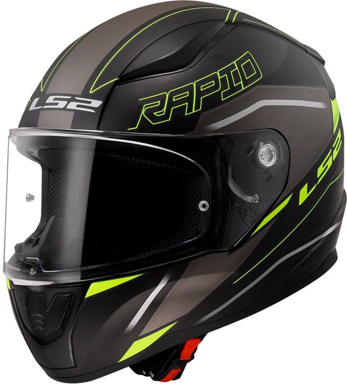 LS2 FF353 Rapid II Rokku M.Zwart H-V Geel 06 Integraalhelm - Maat S - Helm