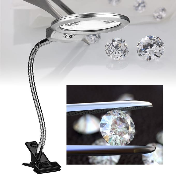 Bureauklem Flexibele Loep Verstelbare LED Vergrootglas Sieraden Horloge Reparatiegereedschap