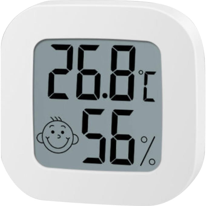 Mini Binnenthermometer Vochtigheidsmonitor Digitaal LCD Temperatuursensor Meter Vochtigheidsmeter wit