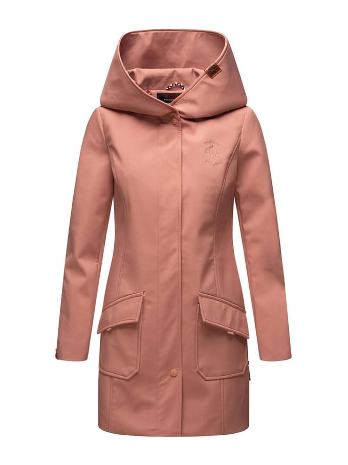 Marikoo dames softshelljas – Mayleen, waterafstotend met capuchon