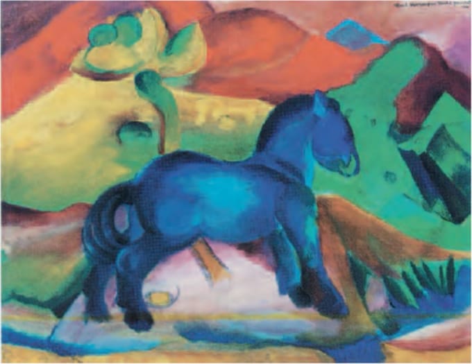 Franz Marc - Blauw paard - Kunstposter - 60x80 cm