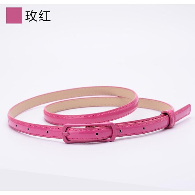 Riem Candy pu Leer Heldere Riem Dames Decoratieve Fijne Lederen Riem 105CM blue
