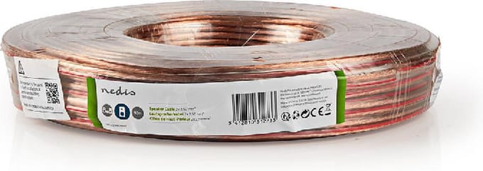 Pro Speaker cable transparent CCA 50 m - 50 m cable