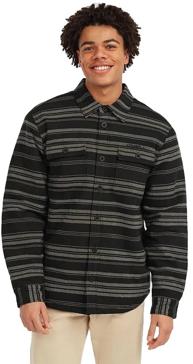 O'Neill  Must-have Fleece Lined Shirt Black Bavaro Größe: L | Casual hemden Outlet | Herren | Schwarz