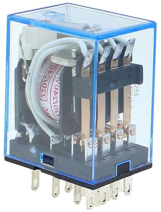 Elektromagnetisch Relais - Mini Schakelrelais - Automatisering Sturen - Miniatuur Ontwerp - 14 Pins - Grijs
