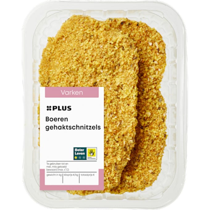 Boeren gehaktschnitzels