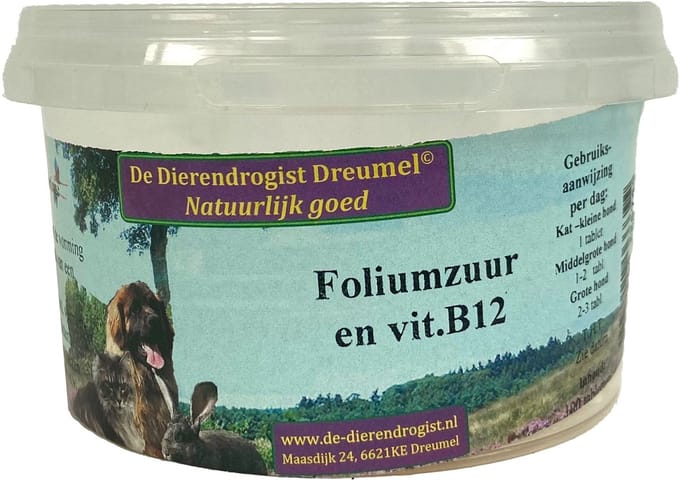 Dierendrogist Foliumzuur Vitamine B12