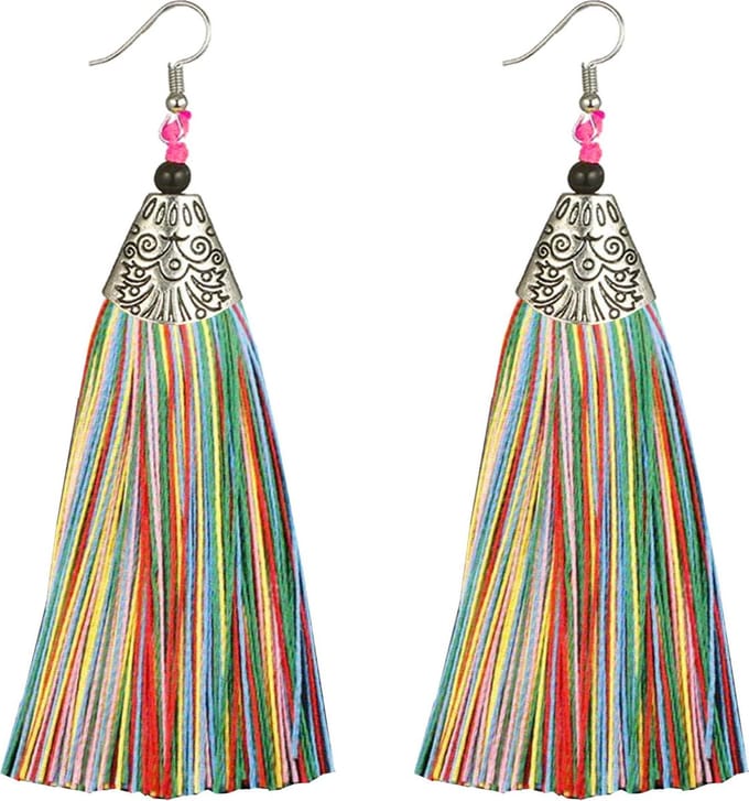 Fako Bijoux® - Oorbellen - Kwast - Romania Breed - Multicolor