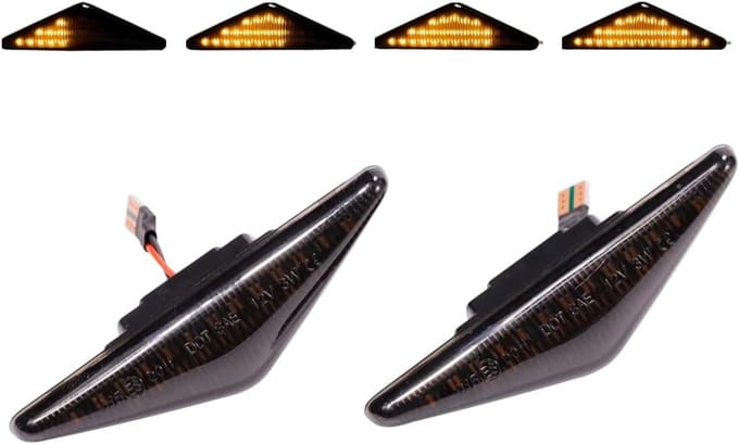 Dynamische LED Zijknipperlichten - Oranje Indicatoren - Auto Veiligheid - Waterdicht Ontwerp - 12 Volt - Barnsteen