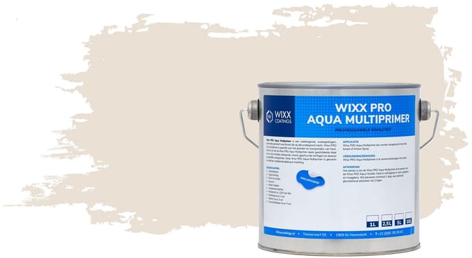 Wixx PRO Aqua Multiprimer - 1L - RAL 9001 | Crèmewit